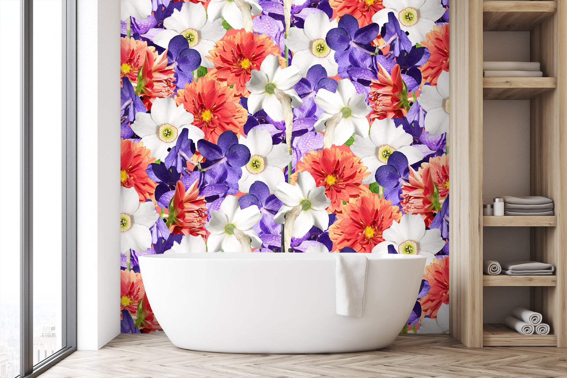 3D Red Petals 2034 Wall Mural Wall Murals