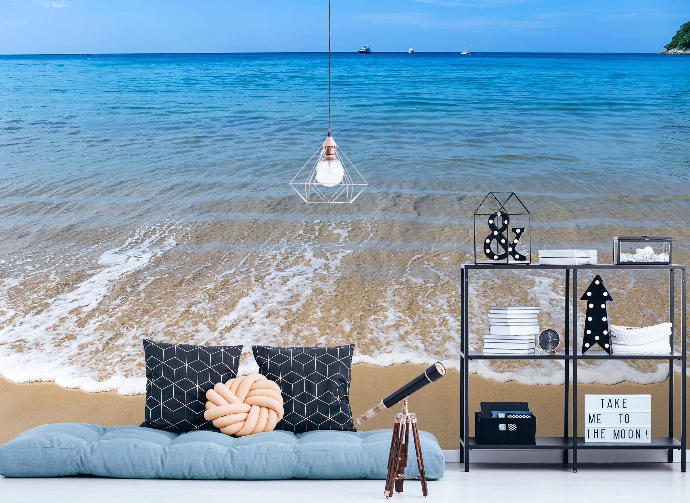 3D Sea Beach 2074 Wall Mural Wall Murals