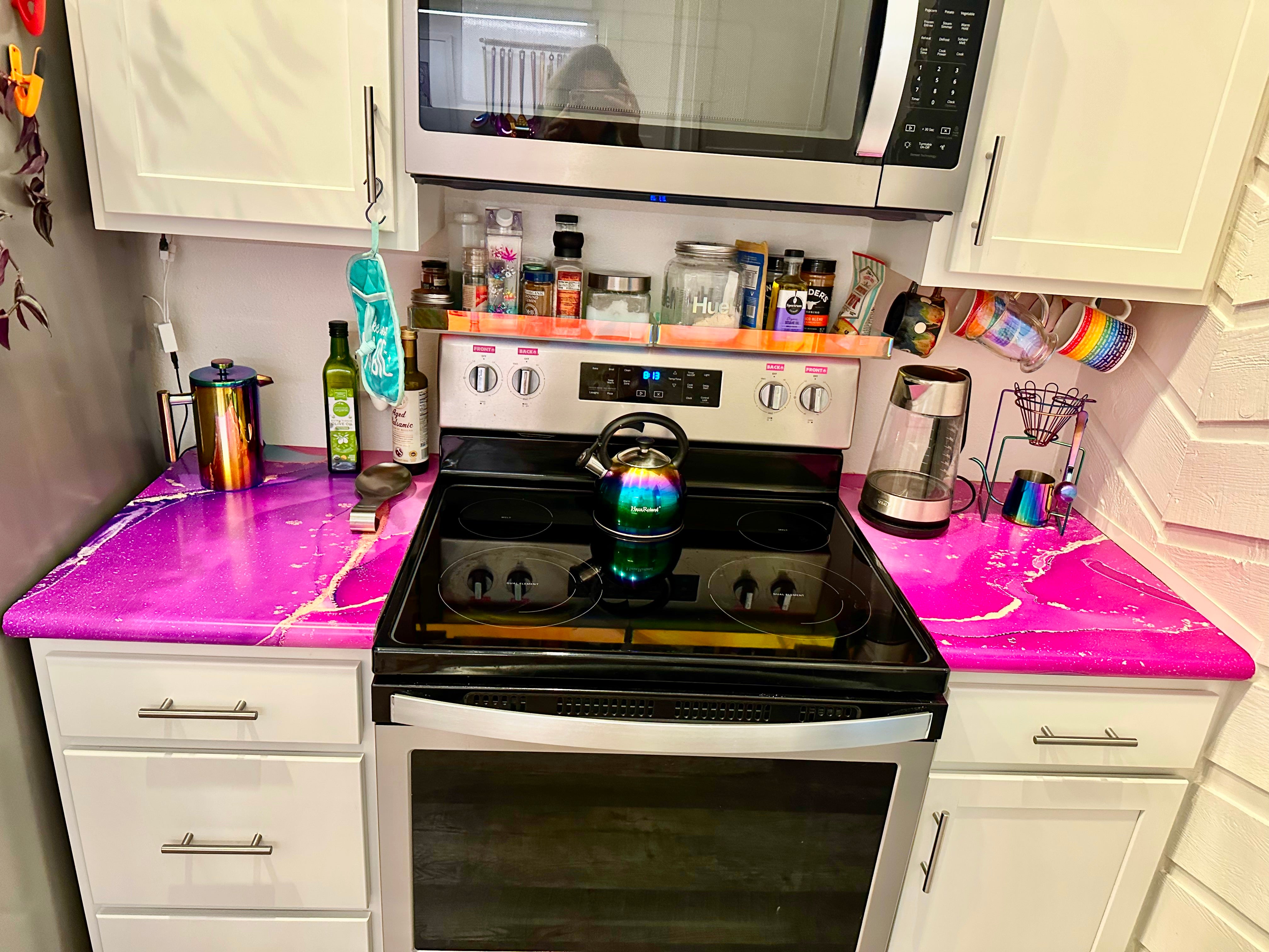 3D FANTASY PURPLE CHARM JJ4380FF SELF-ADHESIVE STICKERS