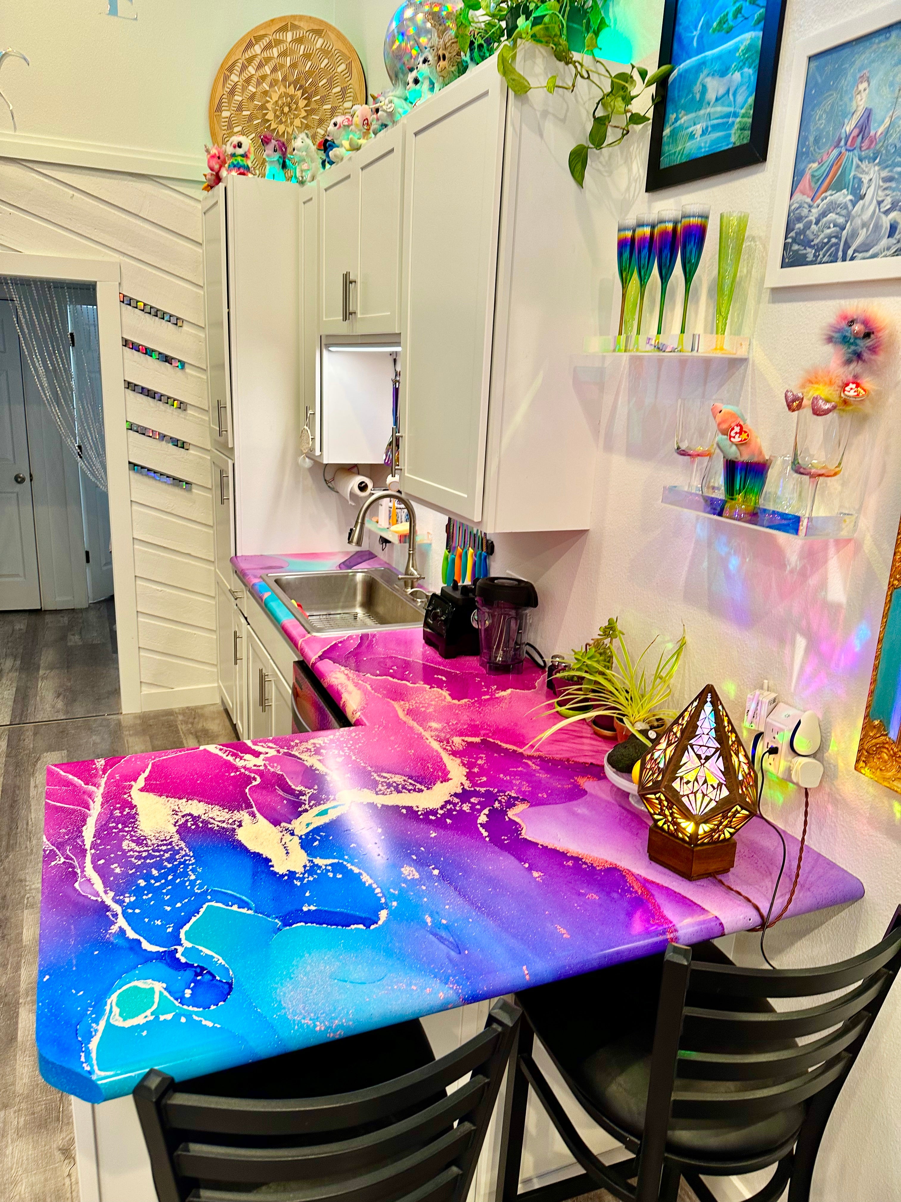 3D FANTASY PURPLE CHARM JJ4380FF SELF-ADHESIVE STICKERS