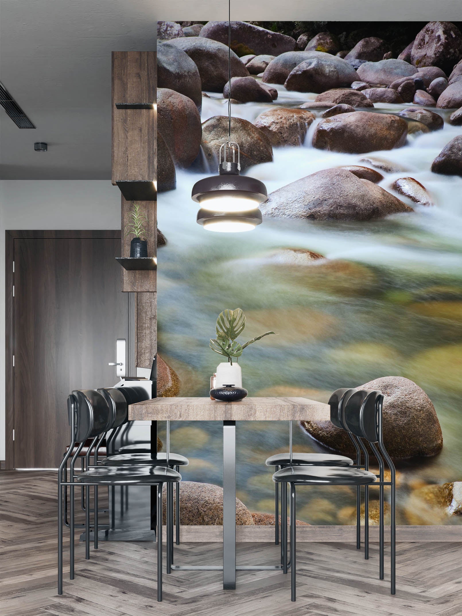 3D River Stones 2096 Wall Mural Wall Murals