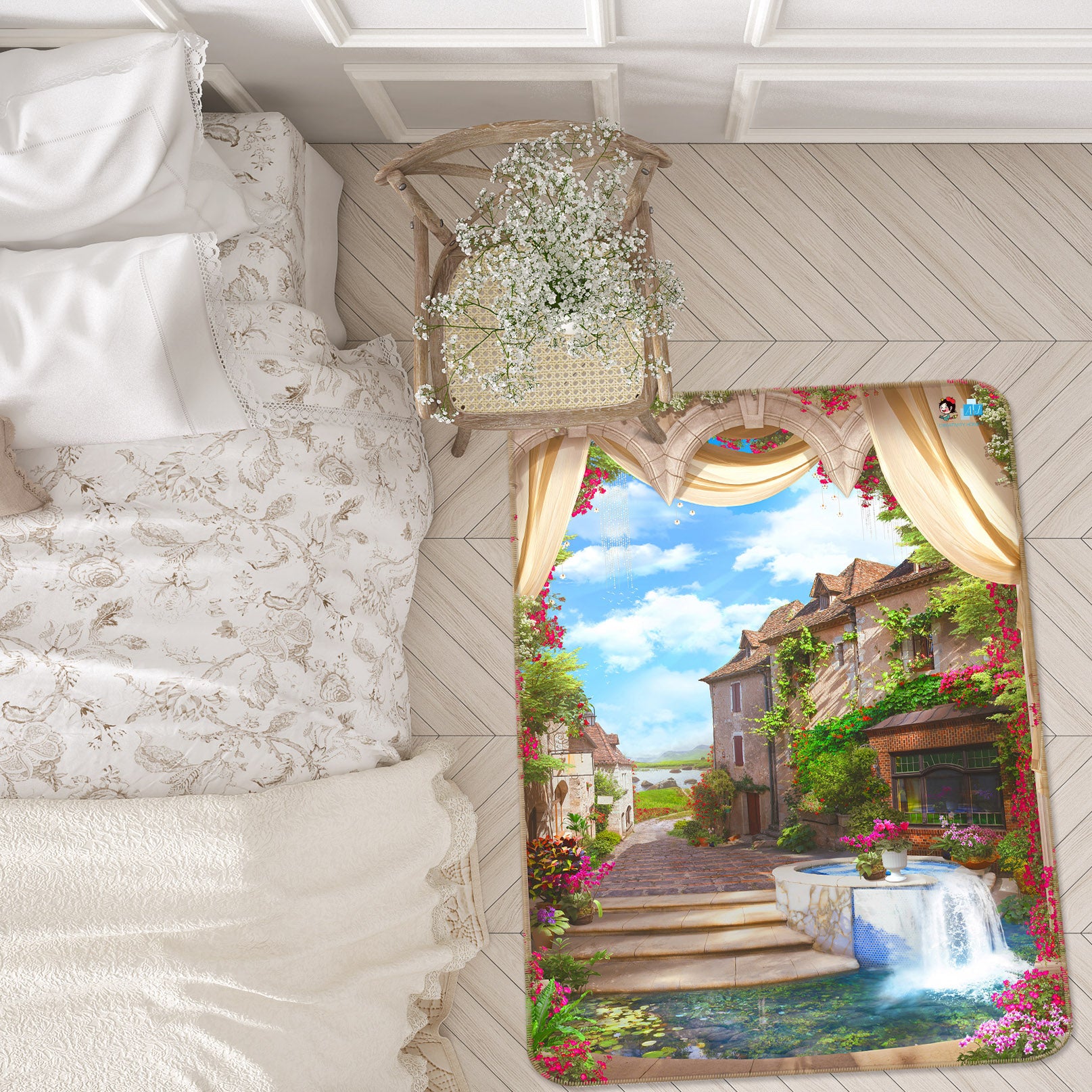 3D House Path 3089 Rug Non Slip Rug Mat