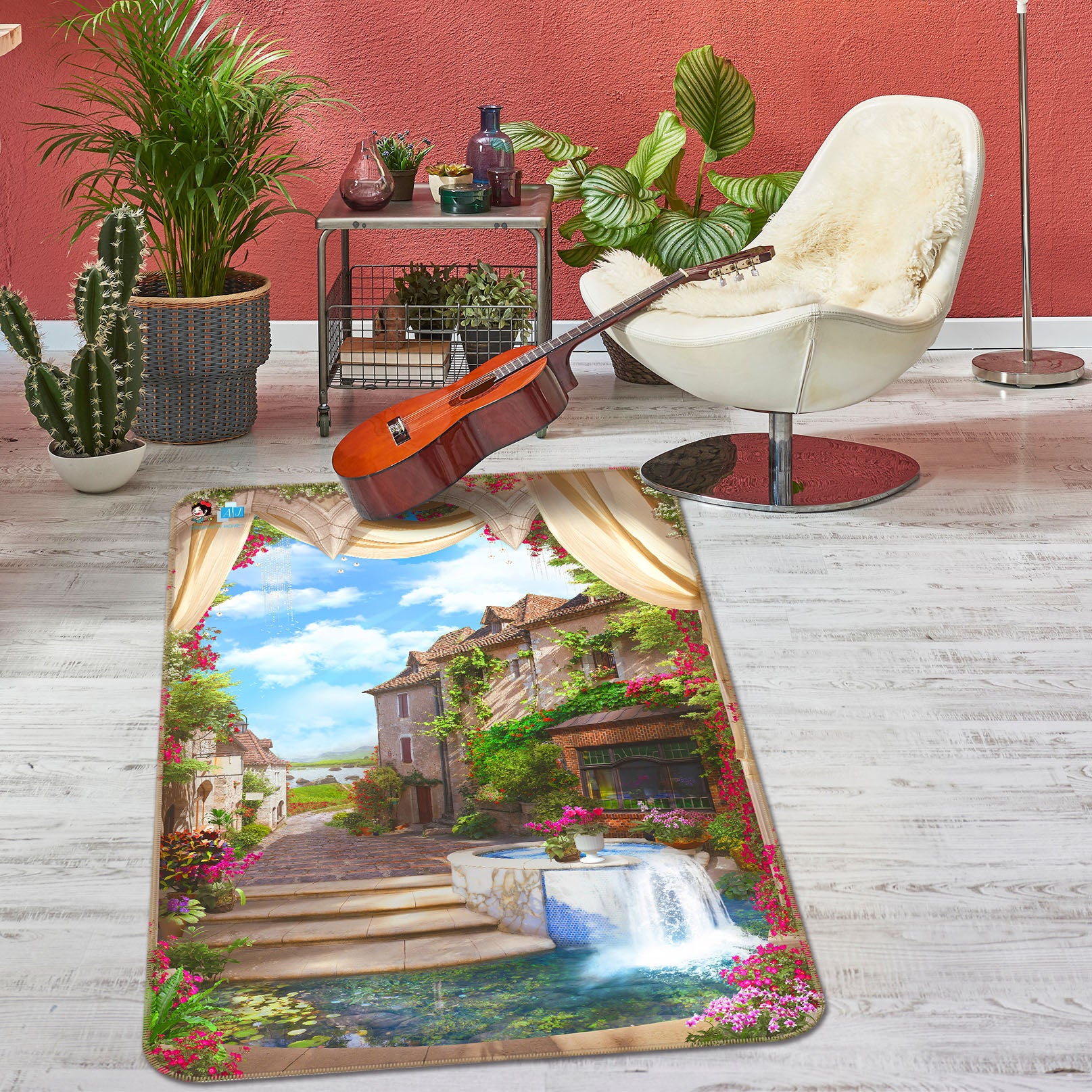 3D House Path 3089 Rug Non Slip Rug Mat