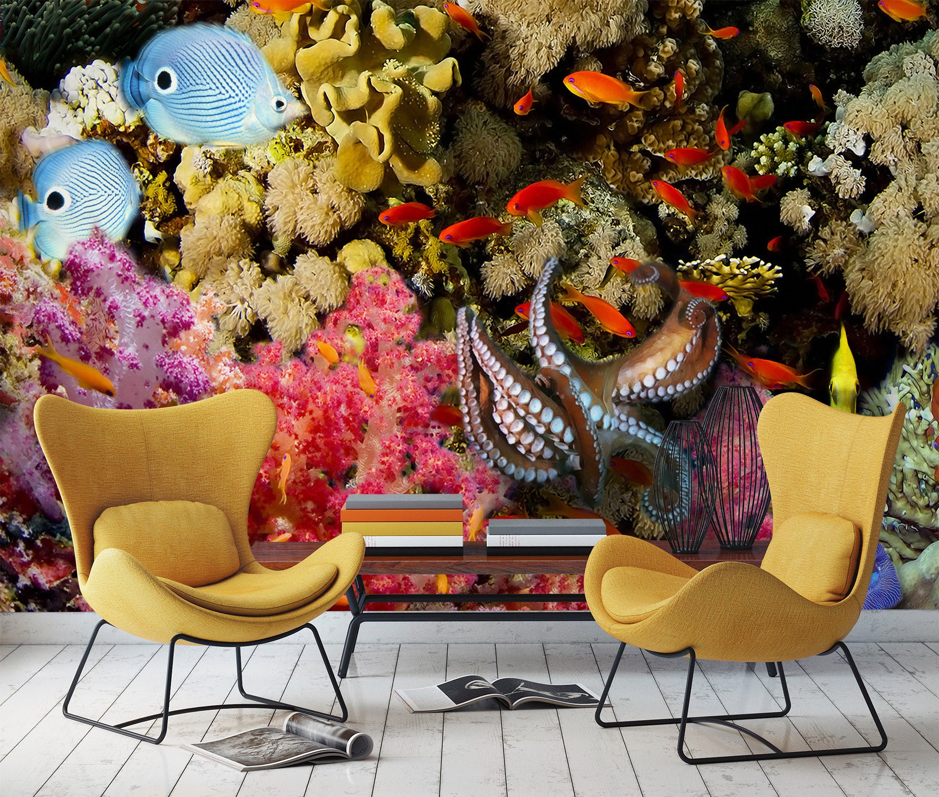 3D Pink Coral 2014 Wall Mural Wall Murals