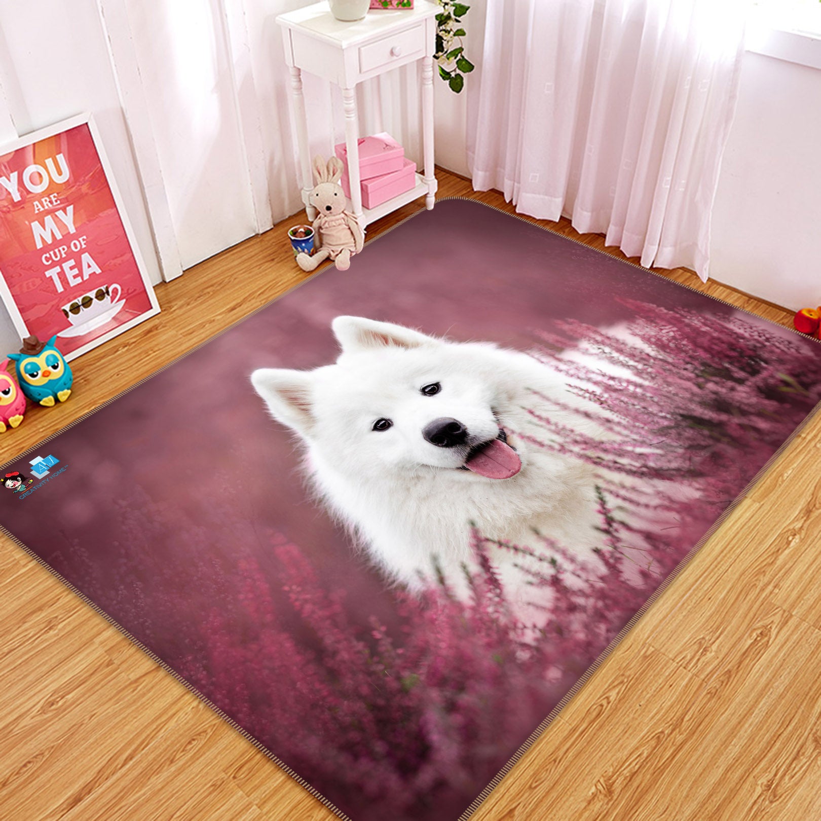 3D Dog Garden 3021 Rug Non Slip Rug Mat