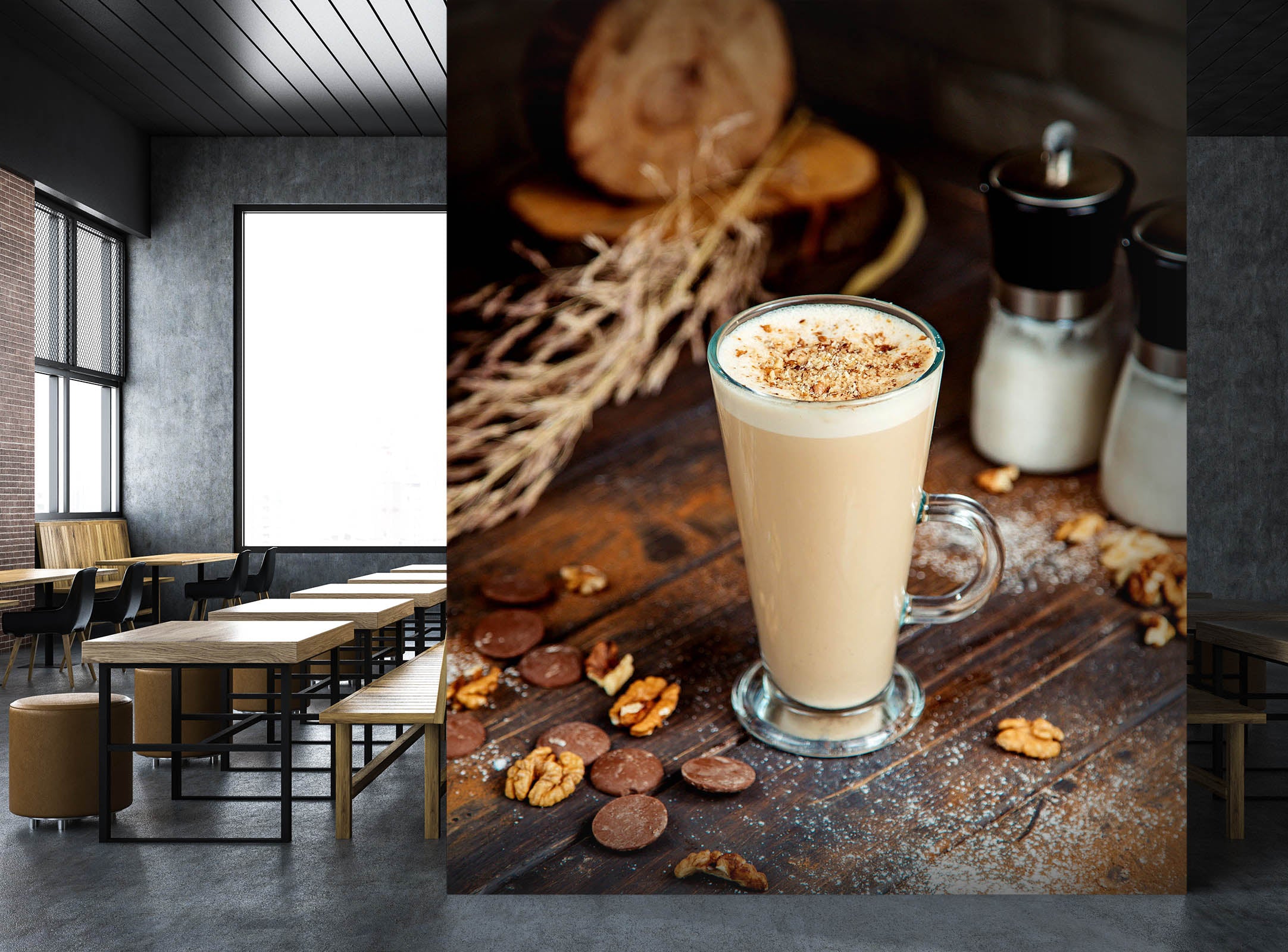 3D Pearl Tea 2110 Fruit Bubble Tea Milk Tea Shop Wall Murals