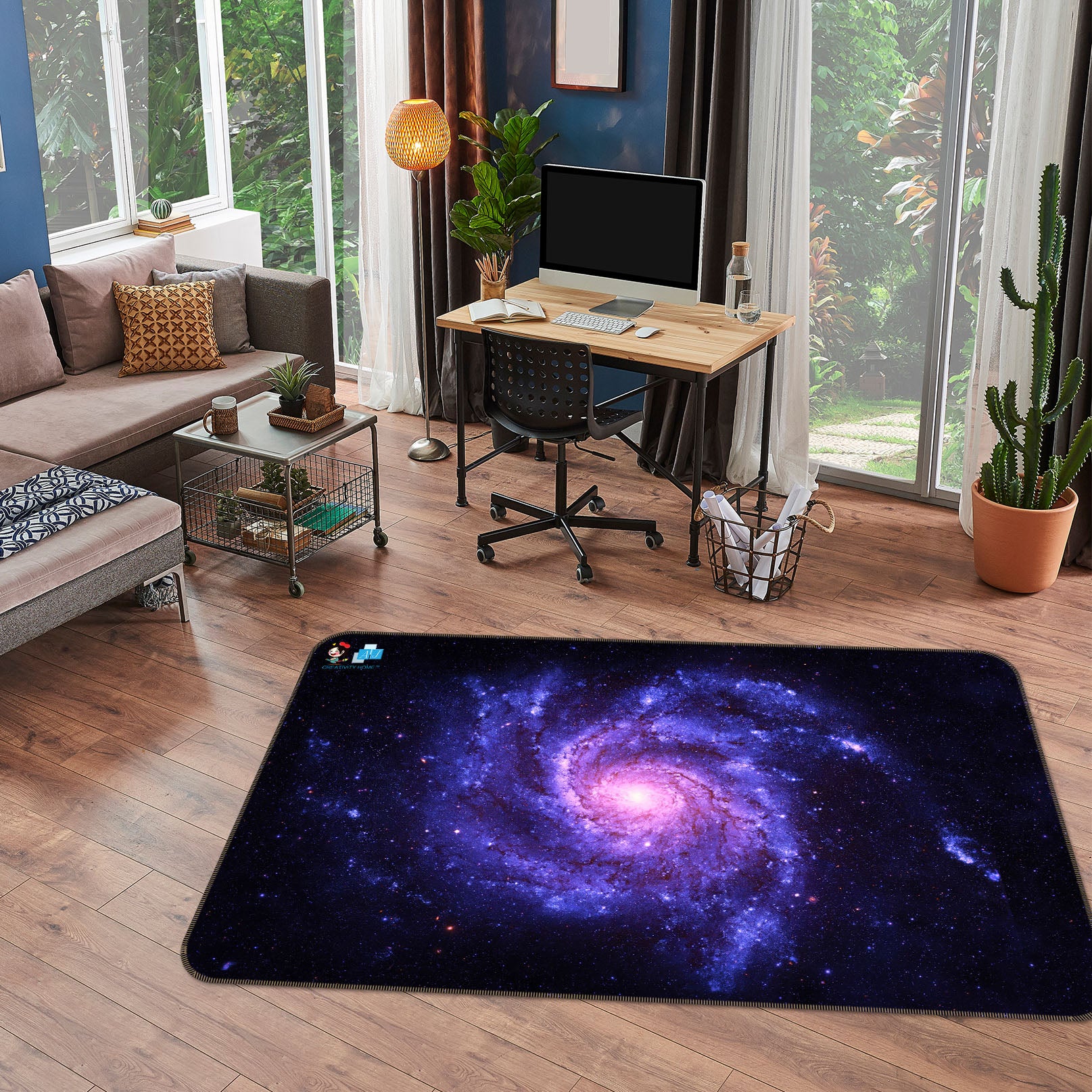 3D Blue Starry Sky 3007 Rug Non Slip Rug Mat