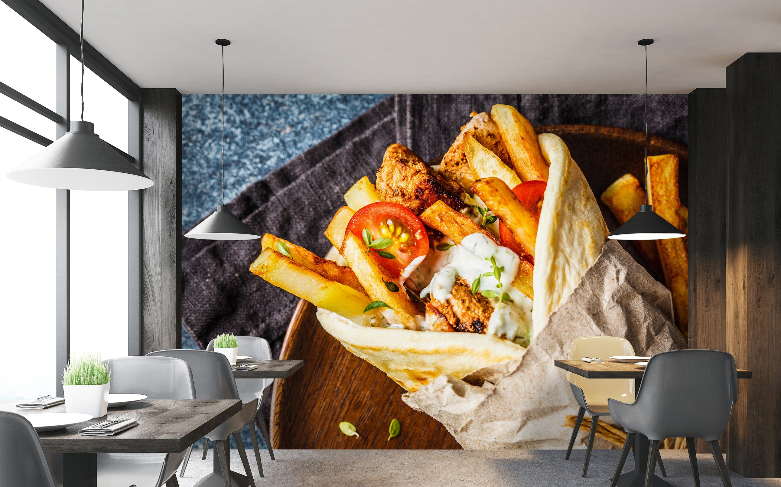 3D Grill Kebab Shop BBQ 330 Wall Mural Wall Murals Commercial