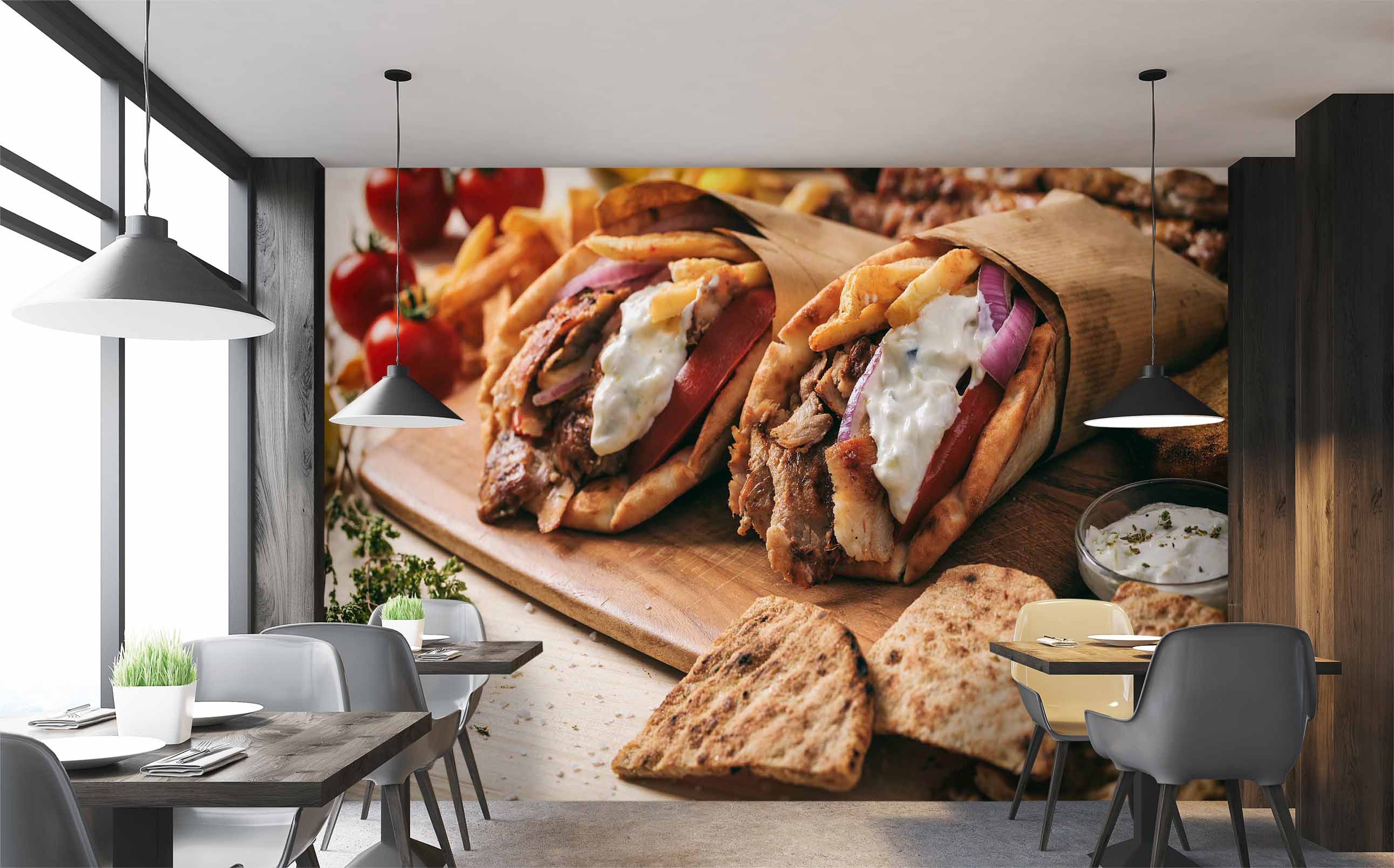 3D Grill Kebab Shop BBQ 313 Wall Mural Wall Murals Commercial