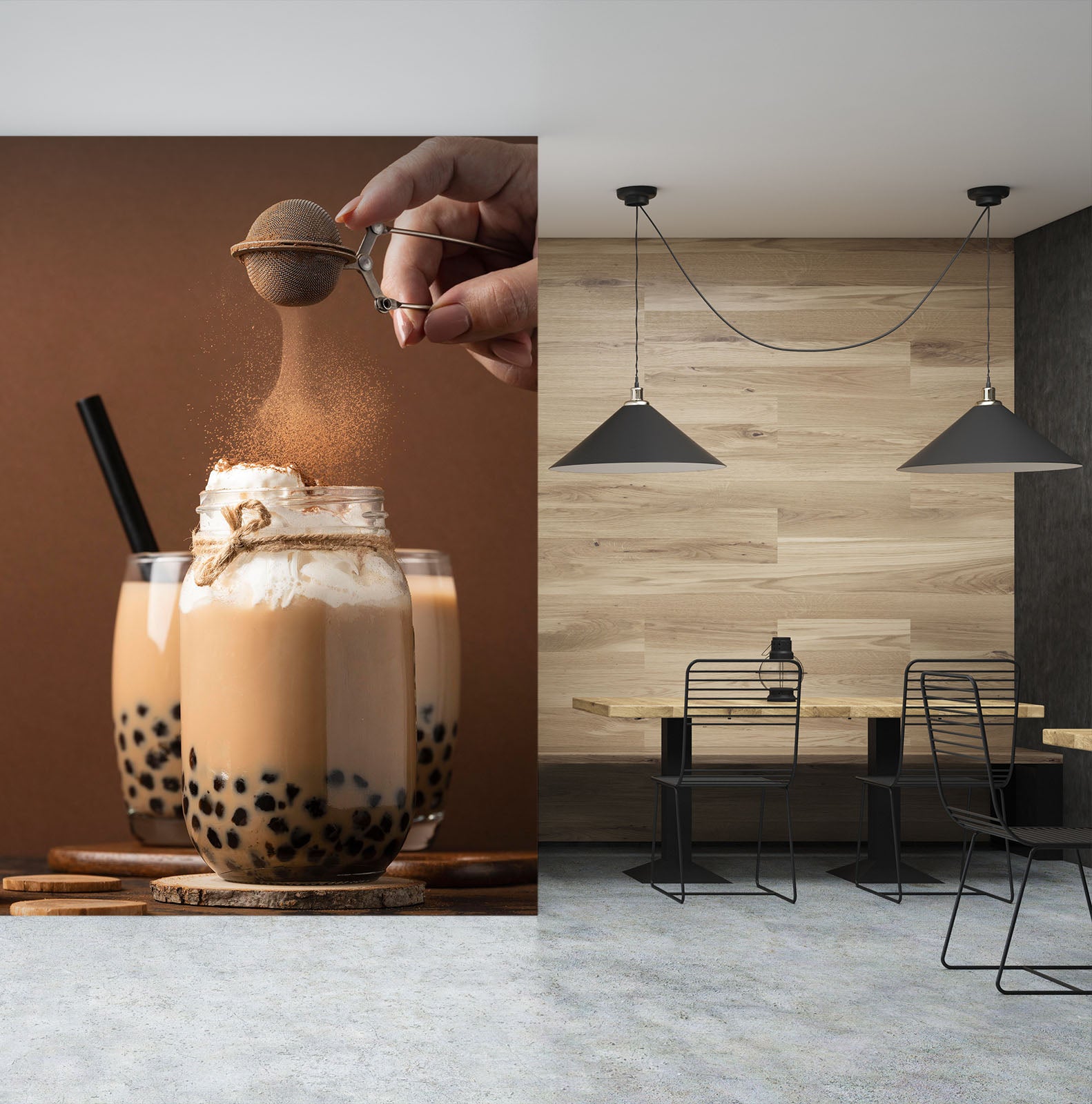 3D Pearl Tea 2113 Fruit Bubble Tea Milk Tea Shop Wall Murals