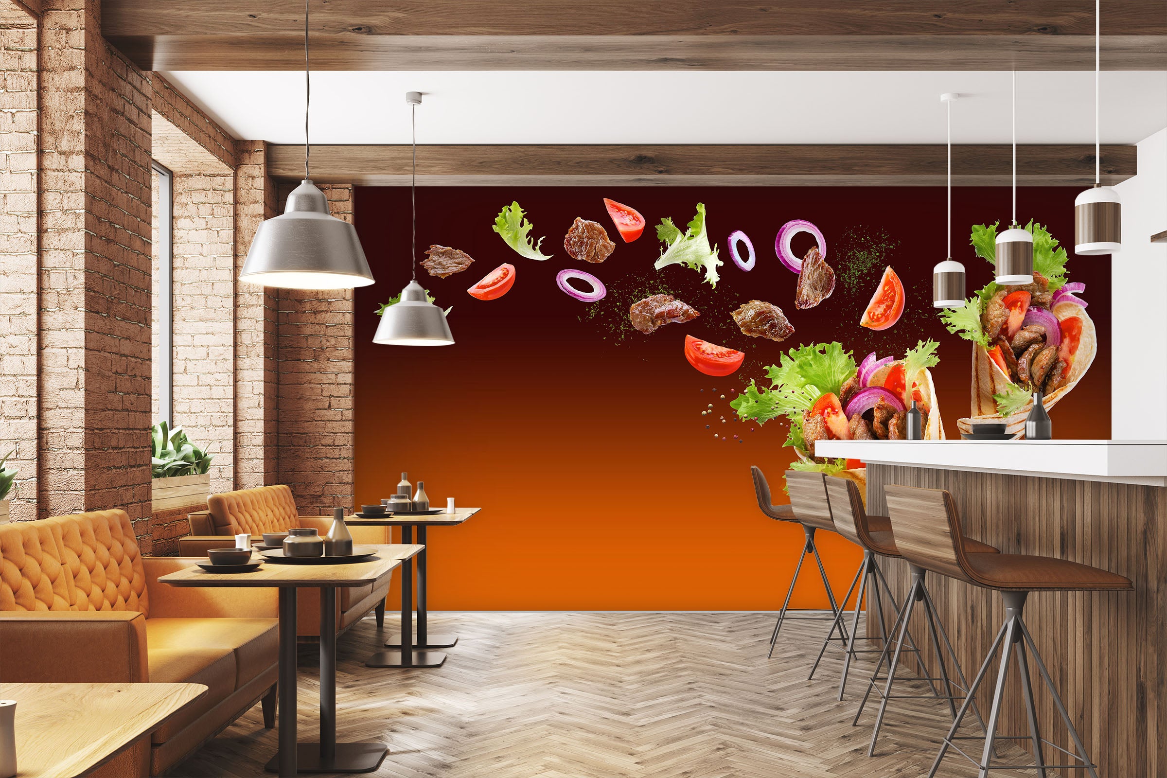 3D Grill Kebab Shop BBQ 346 Wall Mural Wall Murals Commercial