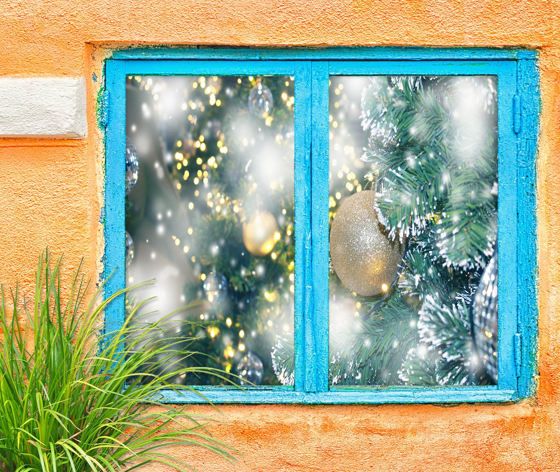 3D Green Leaves 1028 Christmas Window Film Print Sticker Cling Stained Glass Xmas