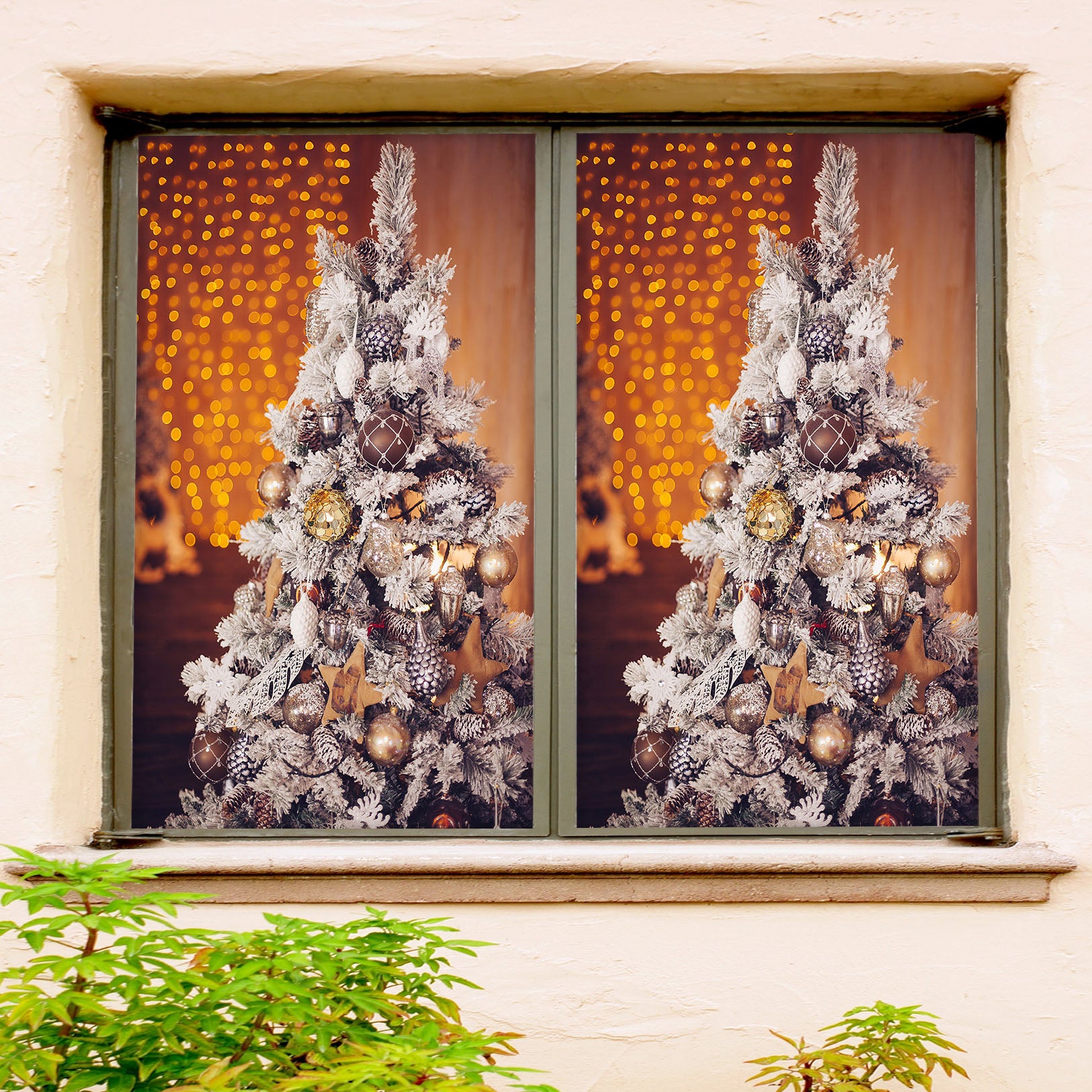 3D Decorative Balls 1024 Christmas Window Film Print Sticker Cling Stained Glass Xmas