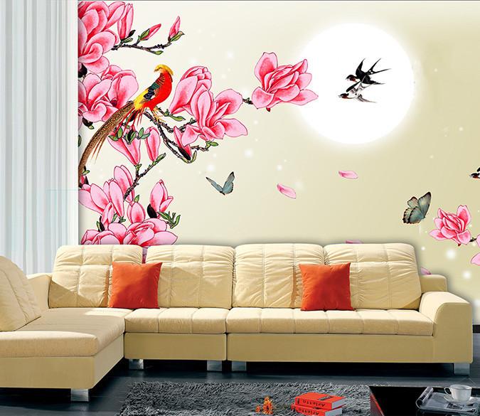 Gorgeous Flowers And Birds Wallpaper AJ Wallpaper 1