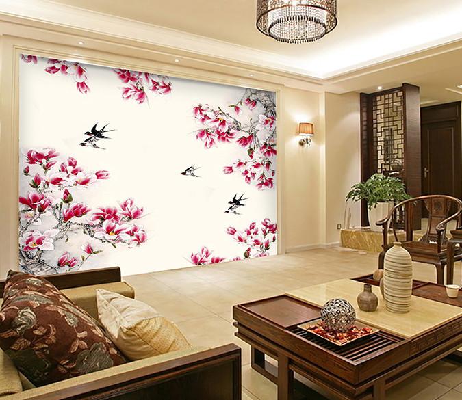 Lovely Flowers Sight And Birds Wallpaper AJ Wallpaper 1