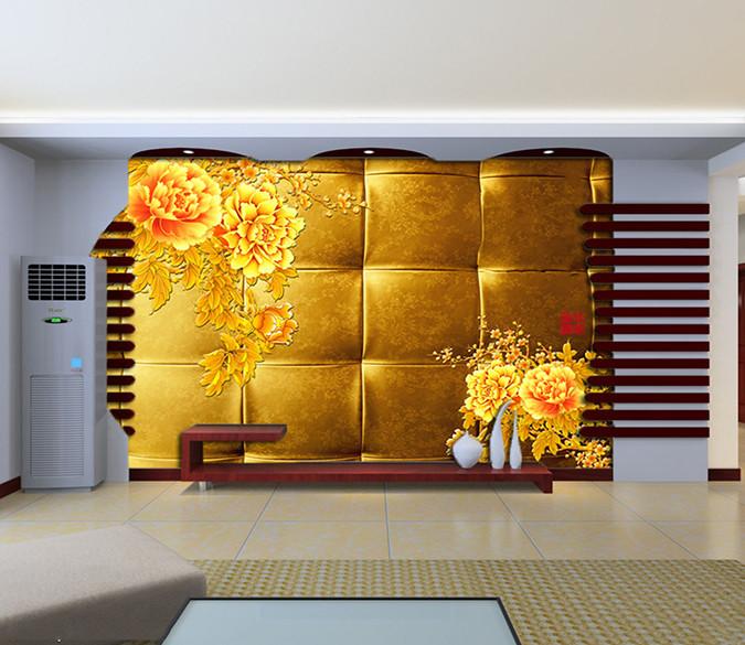 3D Metal Colorful Flowers Wallpaper AJ Wallpaper 1