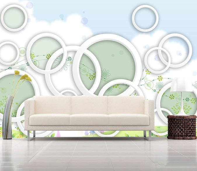 3D Circle Rainbow Wallpaper AJ Wallpaper 1