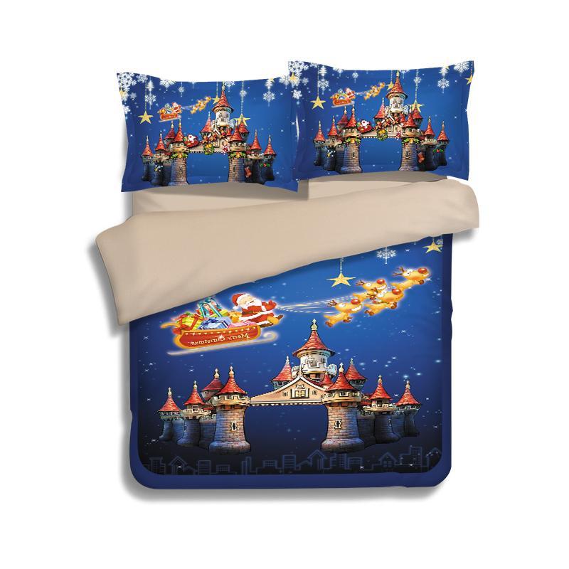 3D Christmas Castle 033 Bed Pillowcases Quilt Wallpaper AJ Wallpaper