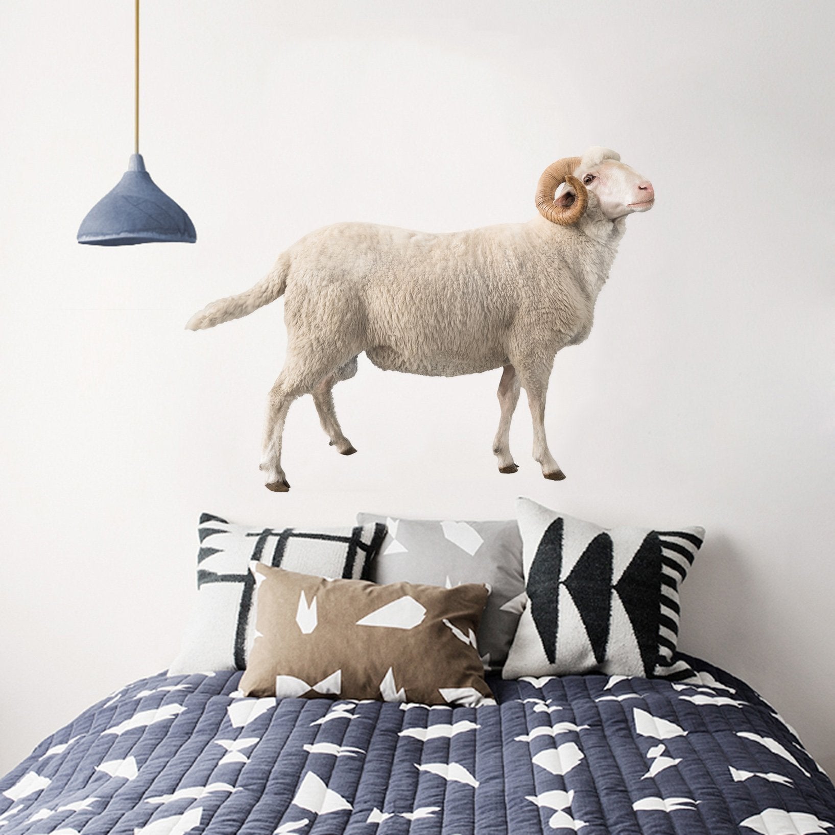 3D Curved Horn 141 Animals Wall Stickers Wallpaper AJ Wallpaper