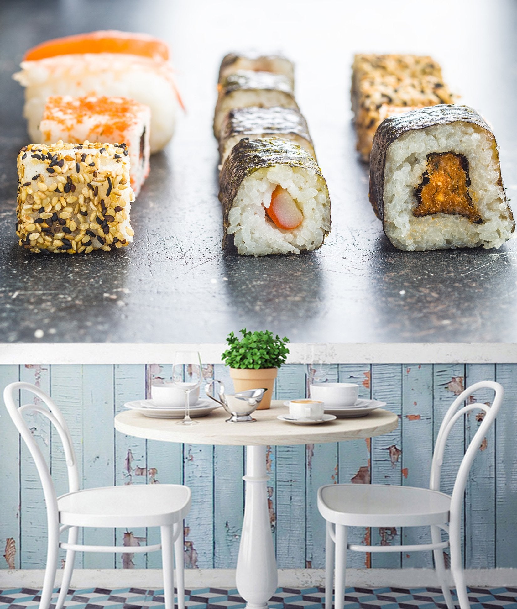 3D Sushi Sesame Seaweed 095 Wallpaper AJ Wallpaper