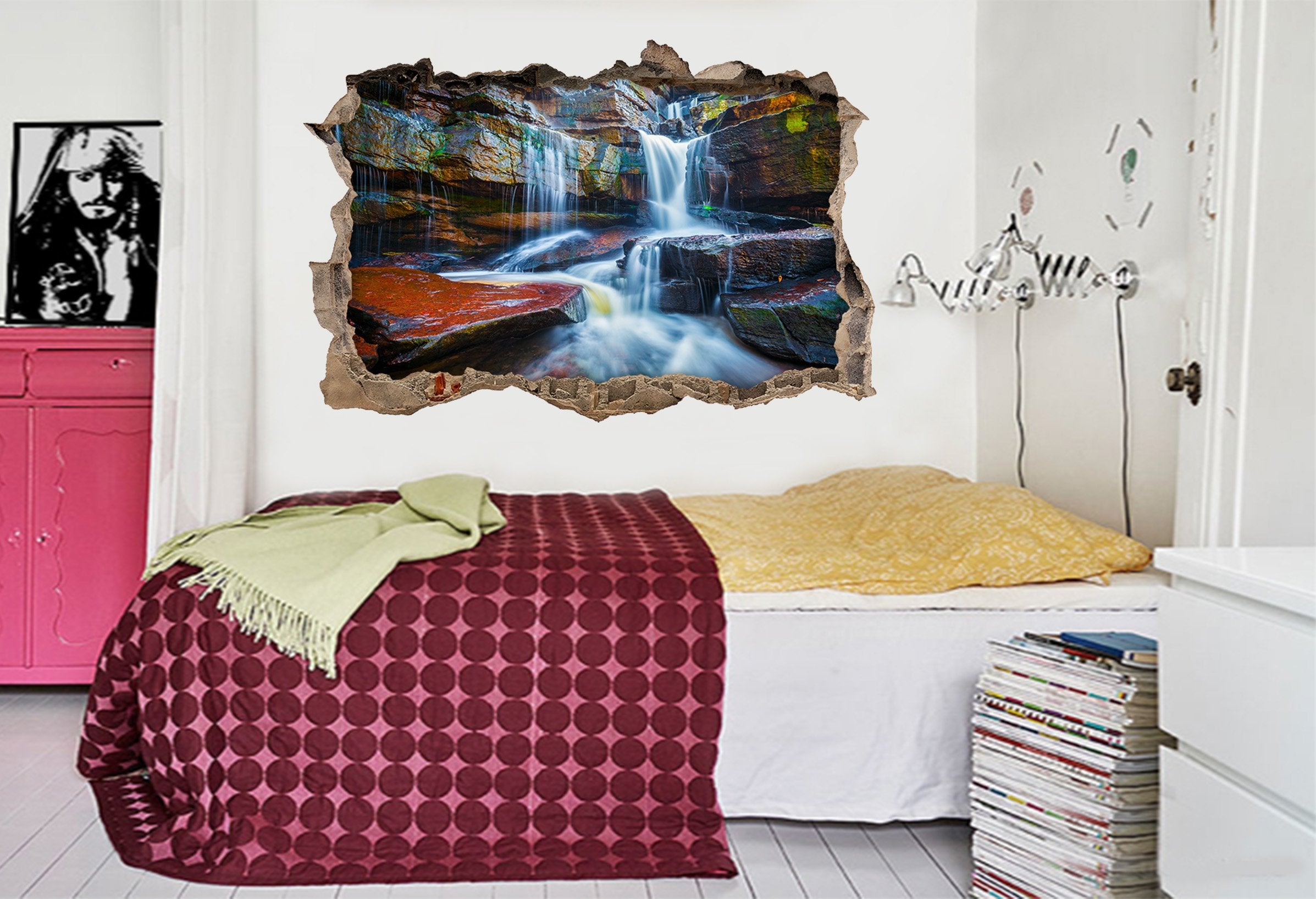 3D Rocks River 040 Broken Wall Murals Wallpaper AJ Wallpaper