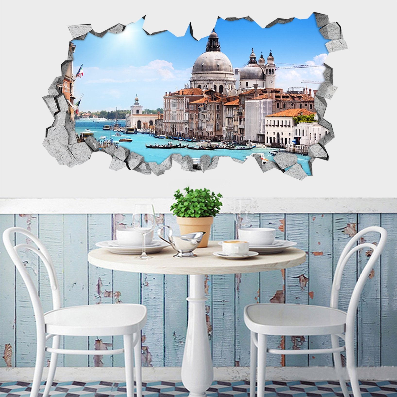 3D Venice Scenery 48 Broken Wall Murals Wallpaper AJ Wallpaper