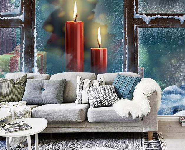 3D Red Candles 050 Wallpaper AJ Wallpaper