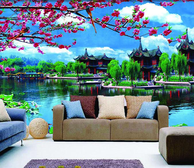 Ponds And Pavilion Wallpaper AJ Wallpaper 1