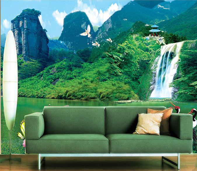 Waterfall And Stream Wallpaper AJ Wallpaper 1