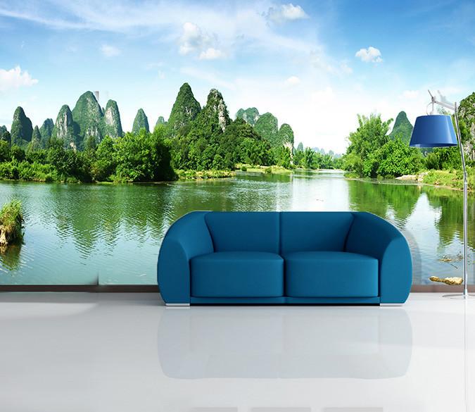 Running Water And Forest Wallpaper AJ Wallpaper 1