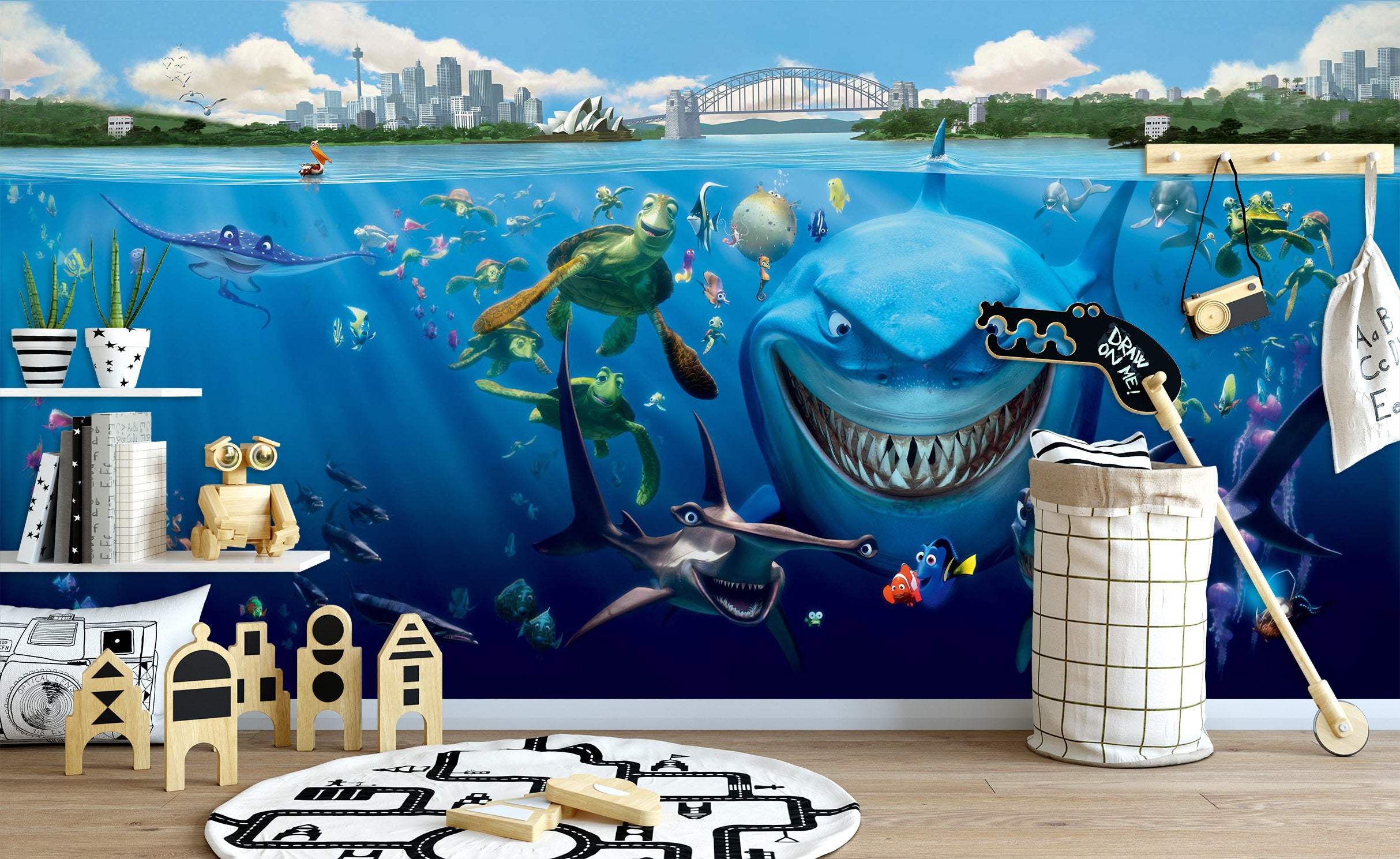 3D Funny Shark 1704 Wall Murals