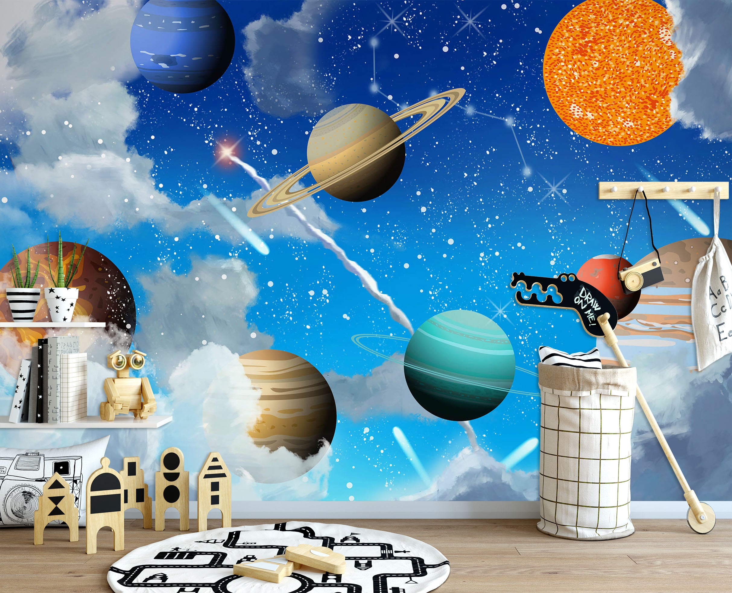 3D Color Planet 1681 Wall Murals