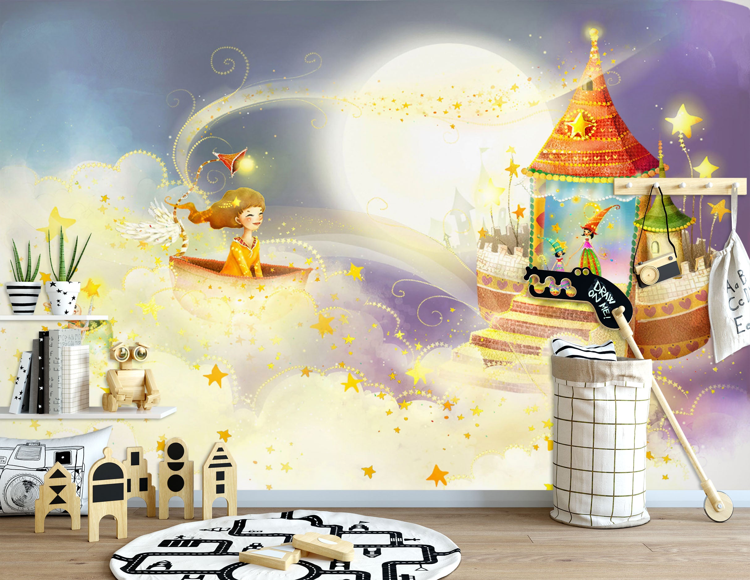 3D Moon Castle 1733 Wall Murals