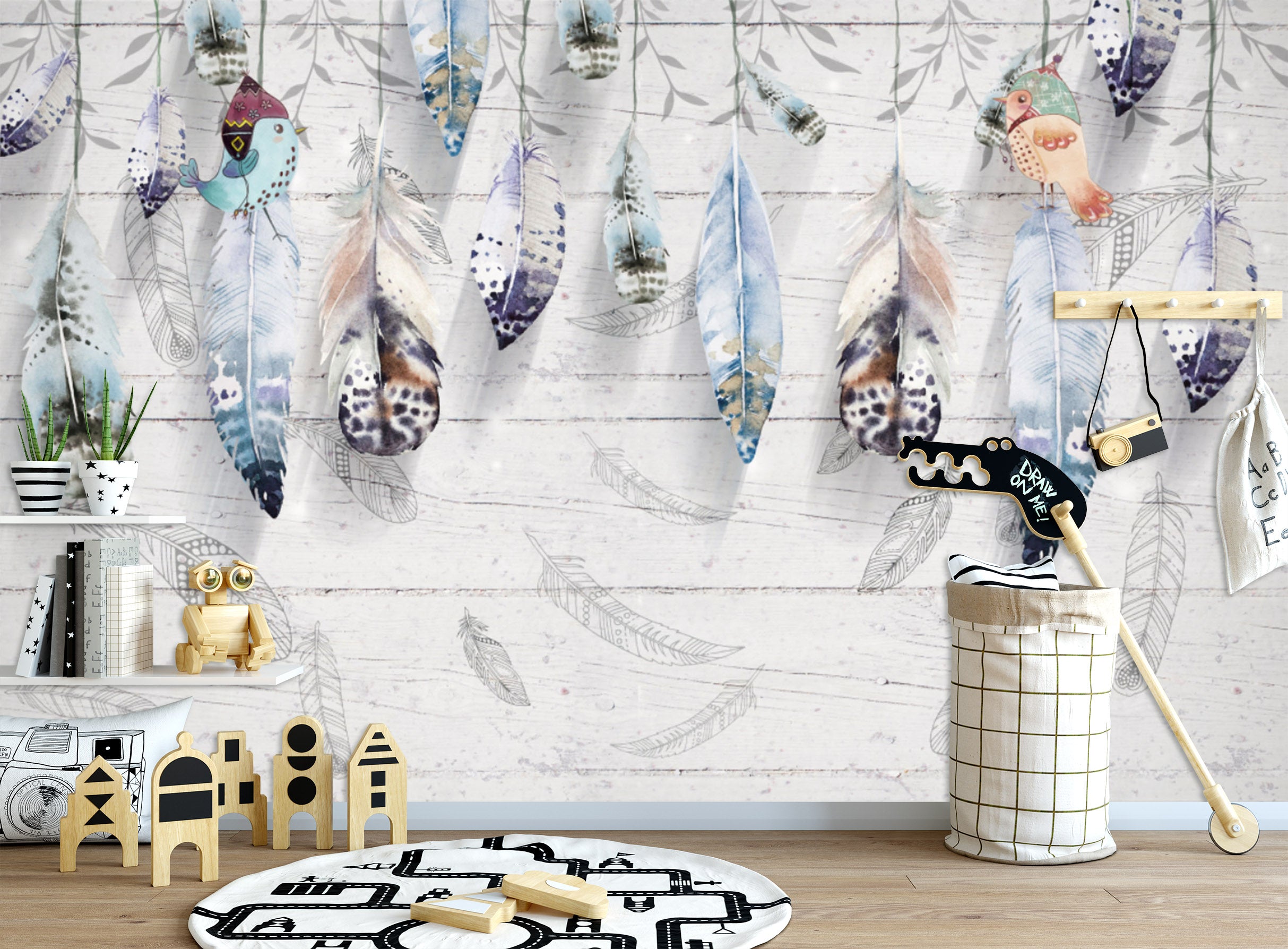 3D Colored Feathers 1676 Wall Murals