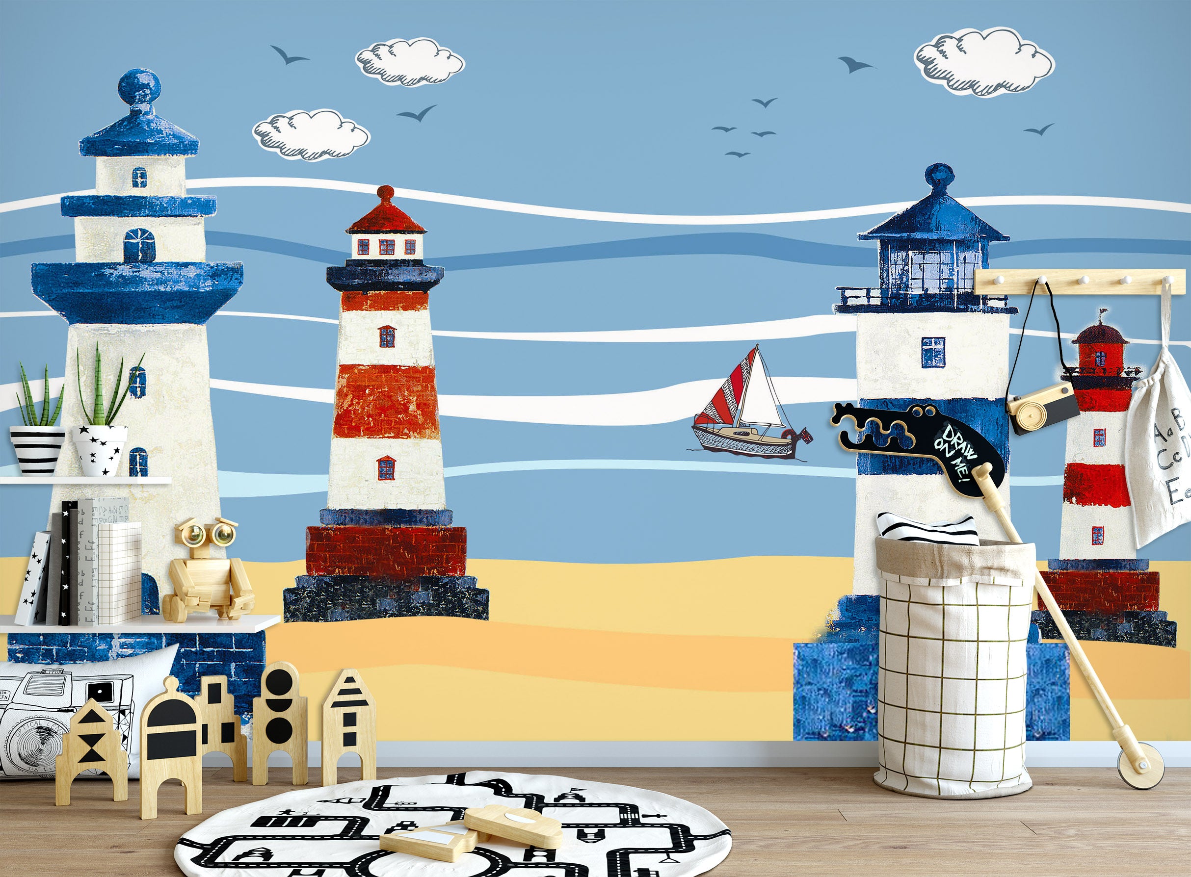 3D Sea Tower 1657 Wall Murals