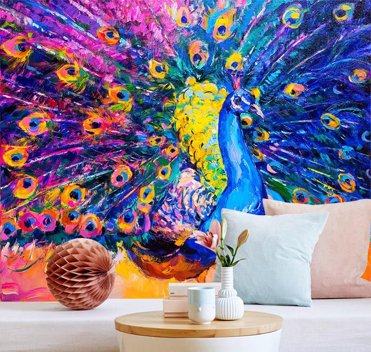 3D Beautiful Peacock 628 Wallpaper AJ Wallpaper 2