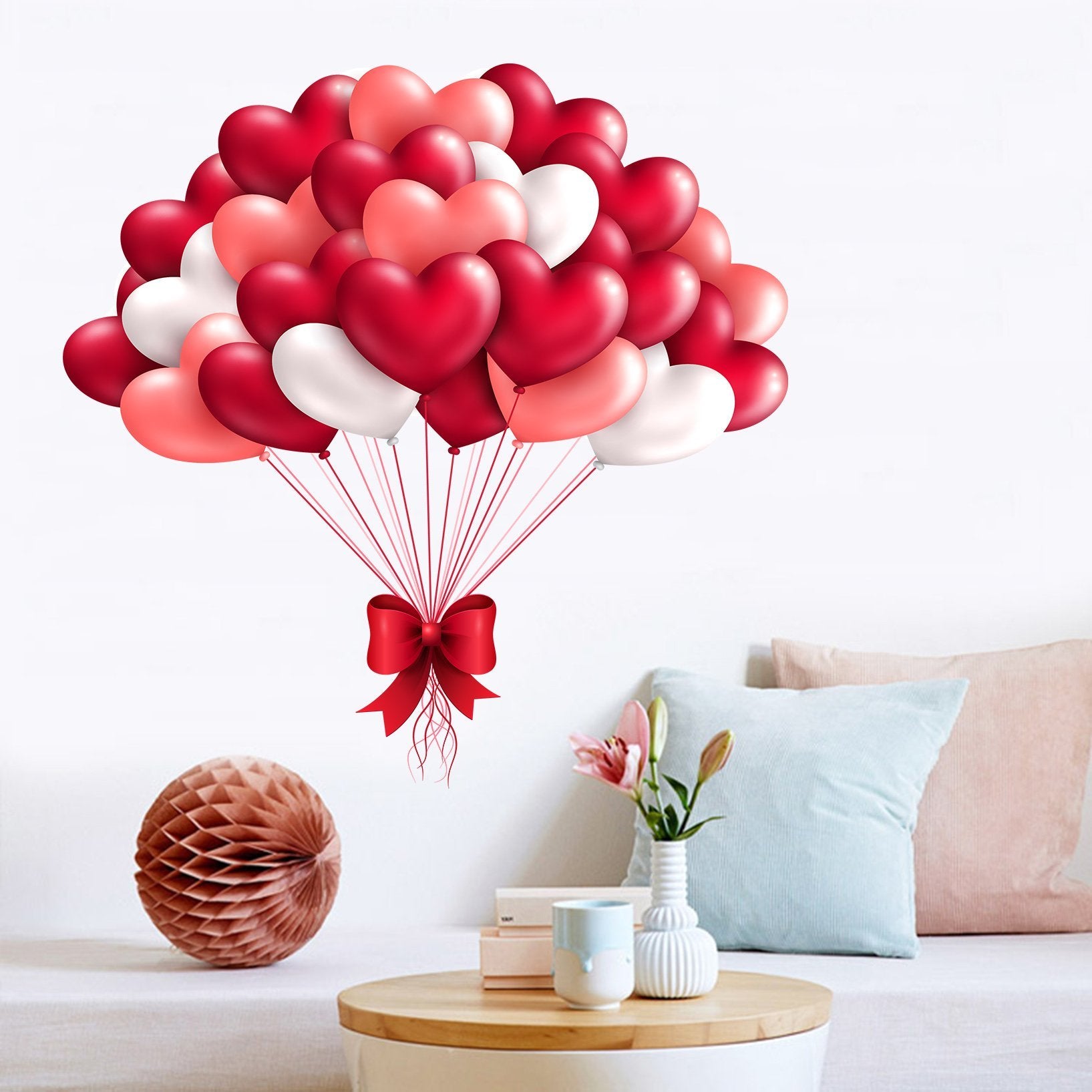 3D Love Balloon 077 Wall Stickers Wallpaper AJ Wallpaper
