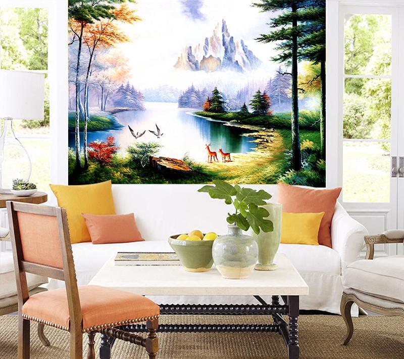 3D Fog River Tree 766 Wallpaper AJ Wallpaper