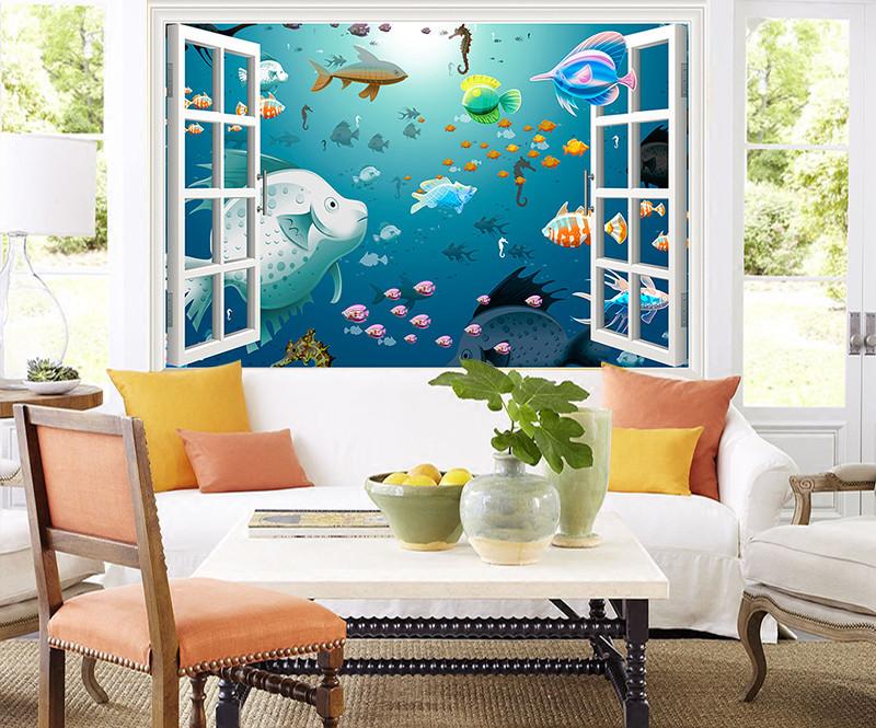 3D Swimming Fish 049 Wallpaper AJ Wallpaper