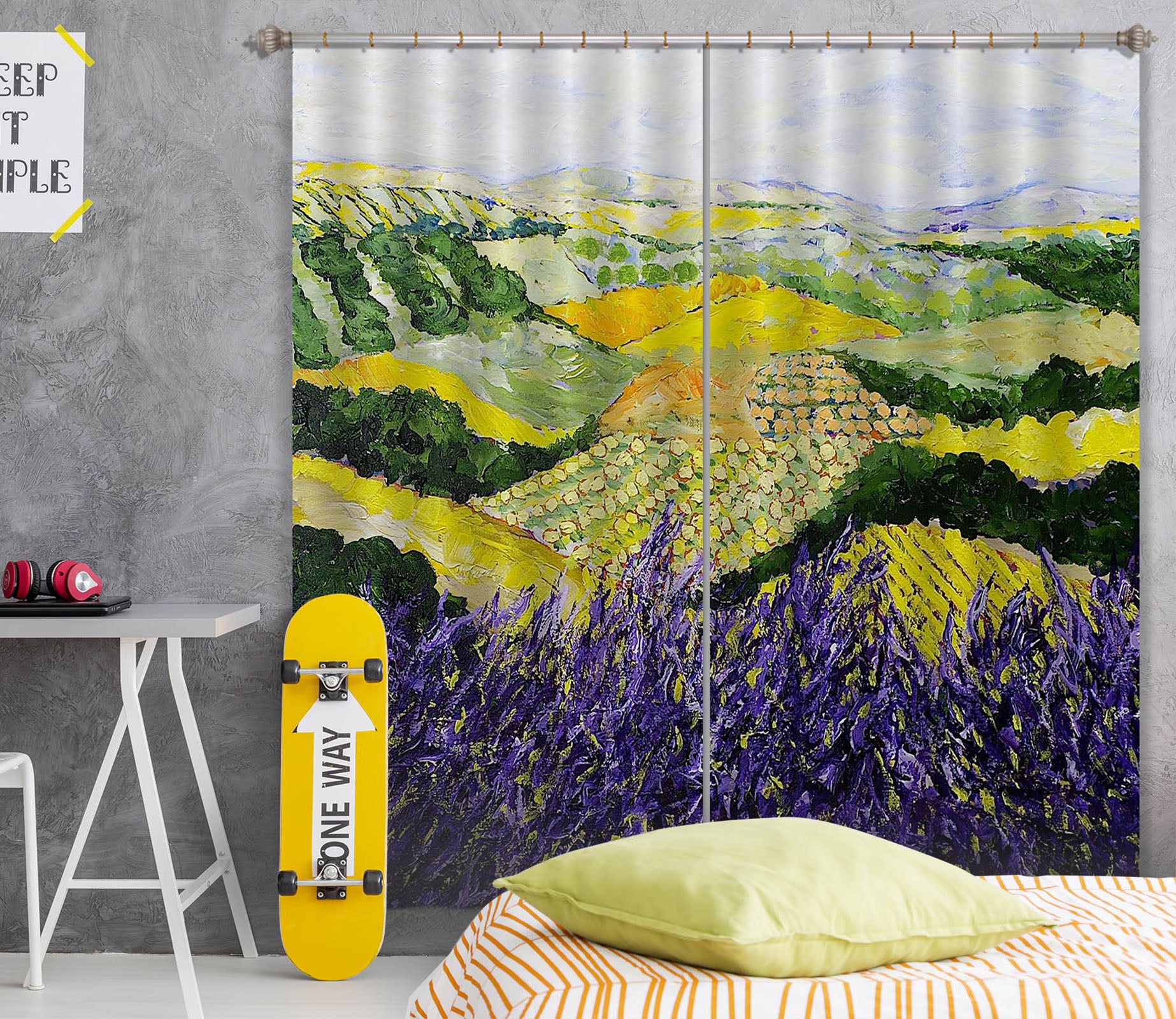 3D Wildflower 124 Allan P. Friedlander Curtain Curtains Drapes