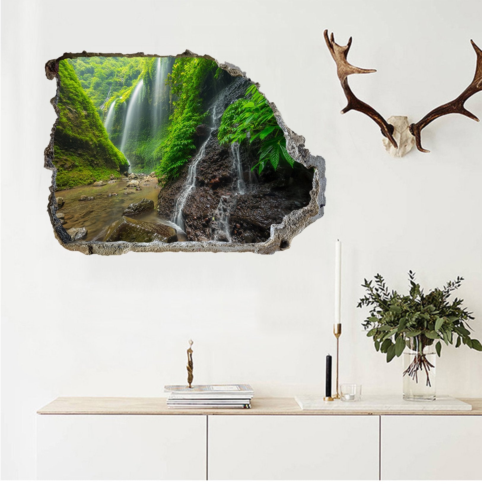 3D Mountain Streams 241 Broken Wall Murals Wallpaper AJ Wallpaper