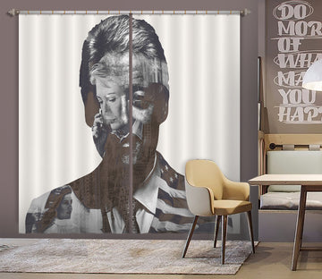 3D Grey Smile 041 Marco Cavazzana Curtain Curtains Drapes
