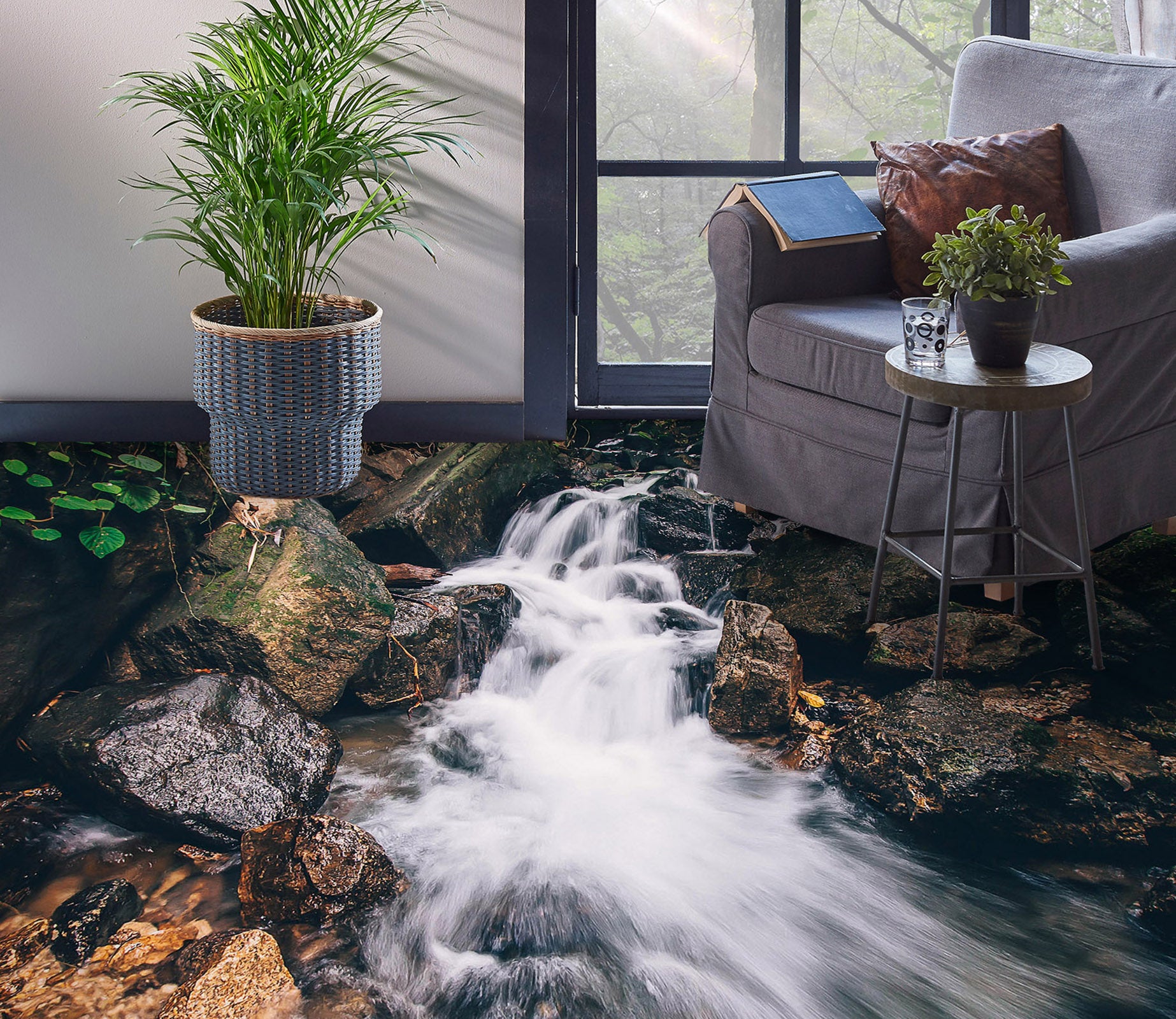 3D Turbulent White River 570 Floor Mural Wallpaper Murals Rug & Mat Print Epoxy waterproof bath floor