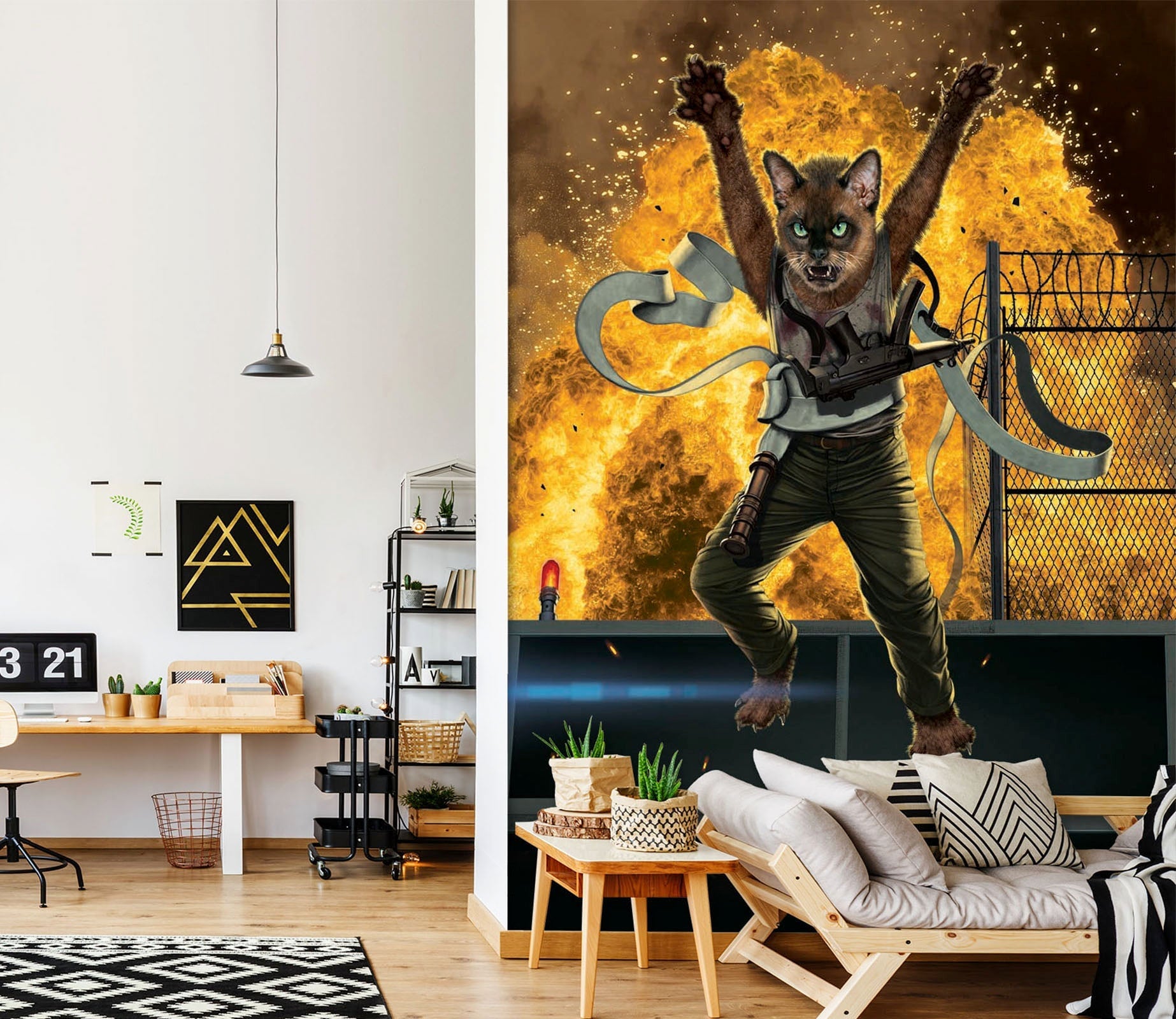 3D Paw Hard 1535 Wall Murals Exclusive Designer Vincent Wallpaper AJ Wallpaper