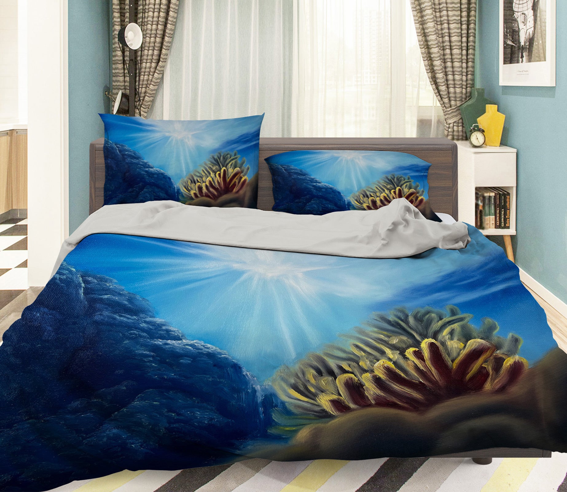 3D Coral Sea Stone 97104 Marina Zotova Bedding Bed Pillowcases Quilt