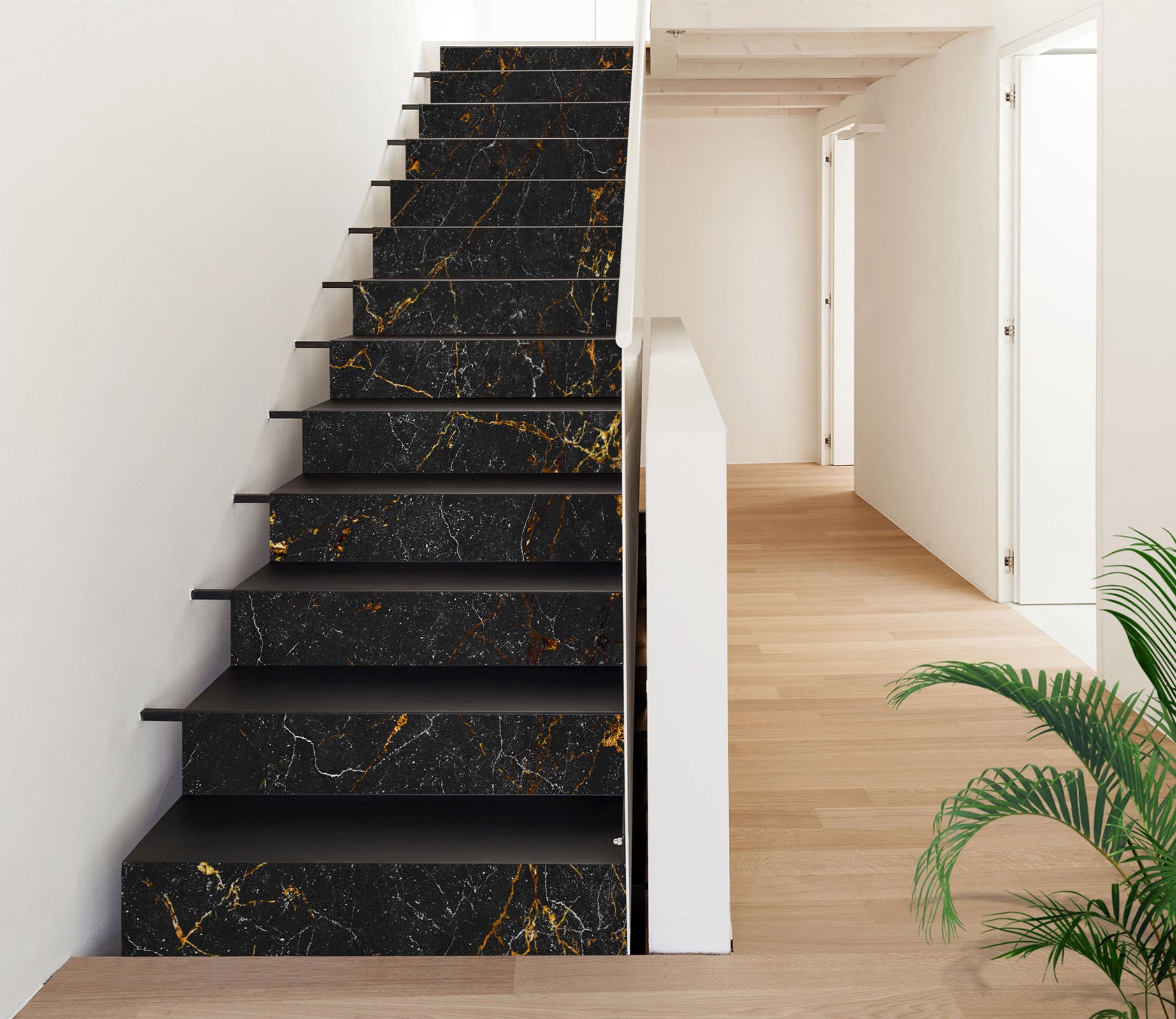 3D Premium Black Texture 512 Stair Risers
