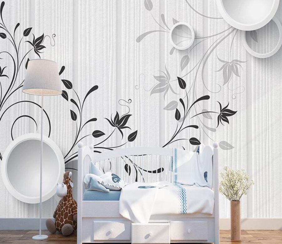3D Black And White Handover 935 Wall Murals