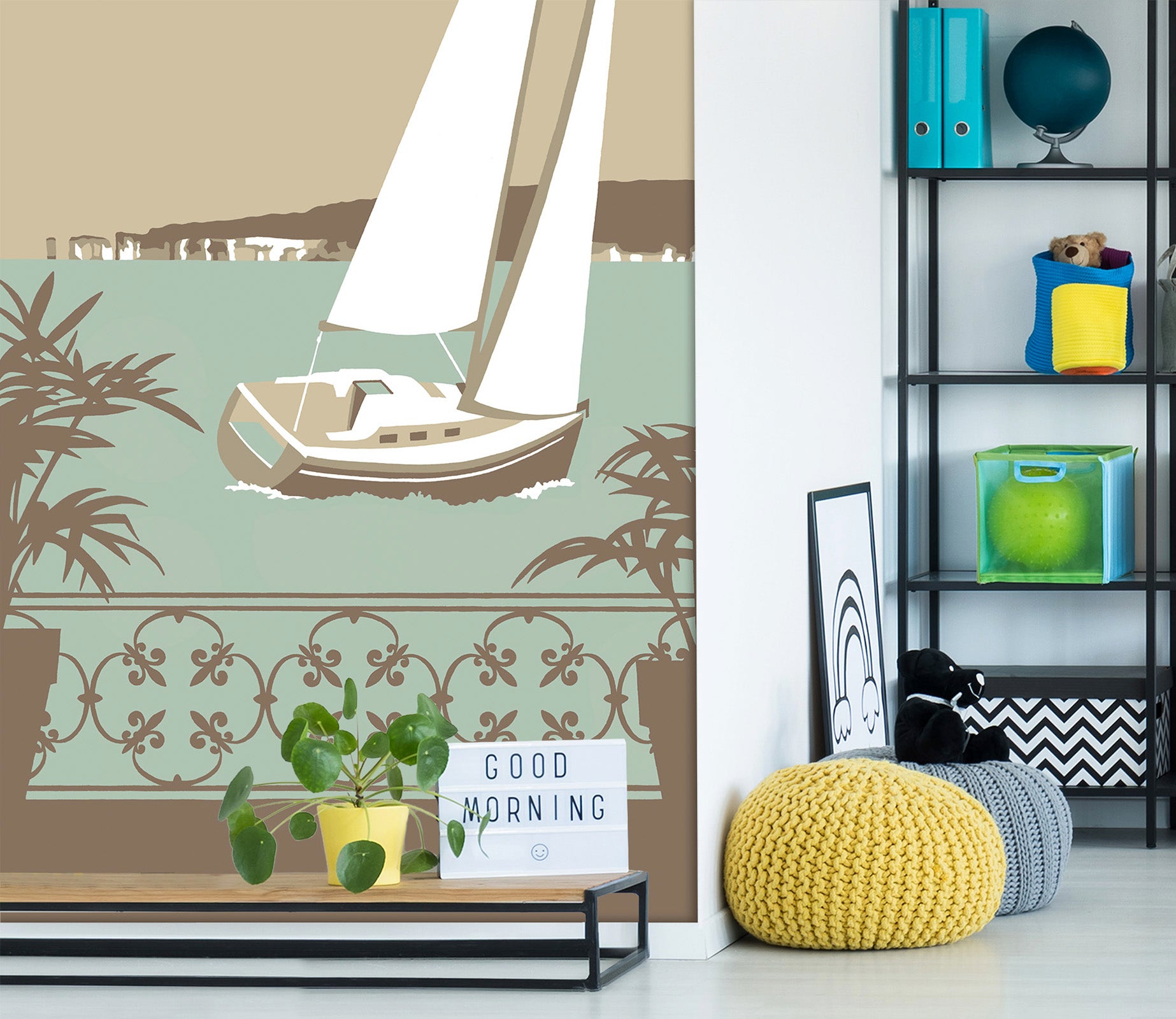 3D Sandbanks Balcony 1052 Steve Read Wall Mural Wall Murals