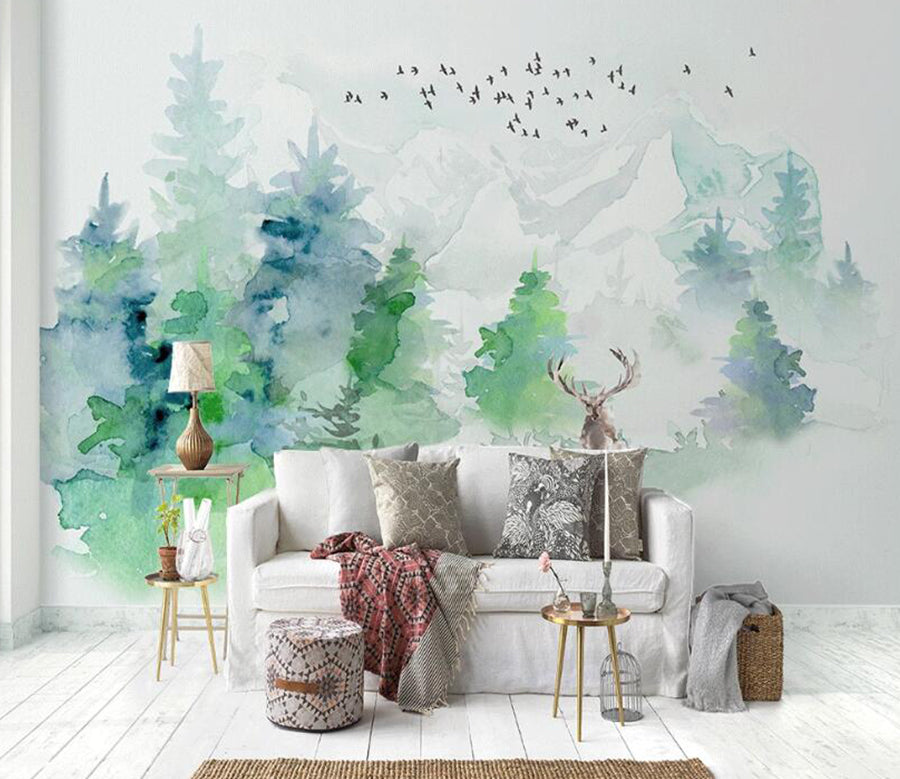 3D Green Ink 943 Wall Murals