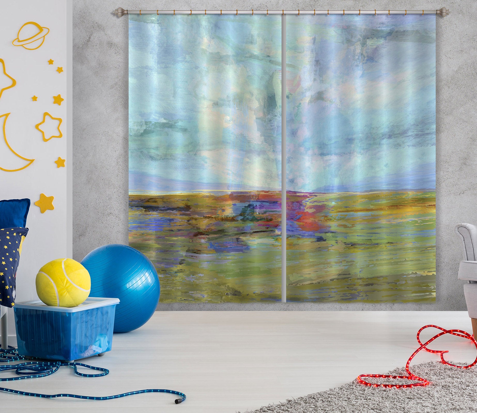3D Green Grassland 057 Michael Tienhaara Curtain Curtains Drapes